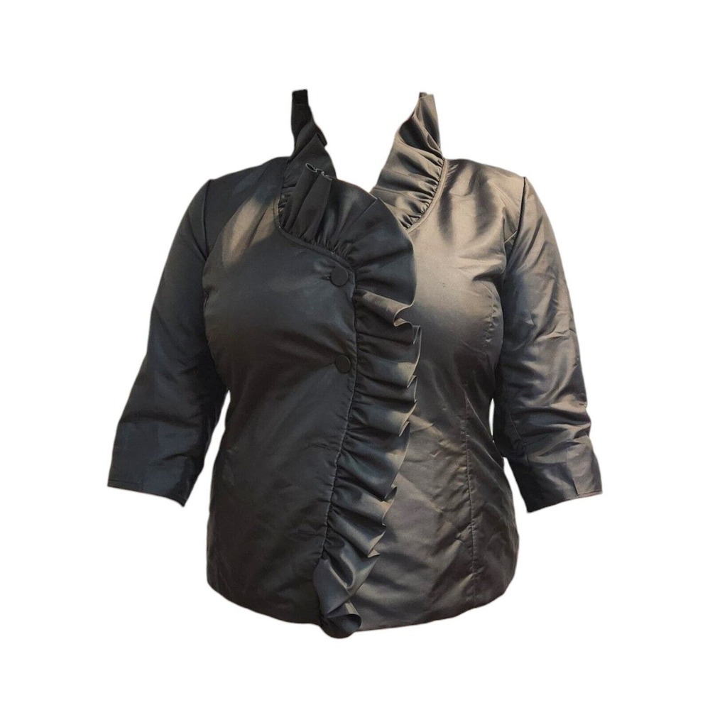 Calvin Klein Ruffle Frill Cocktail Evening Jacket Dressy Blazer